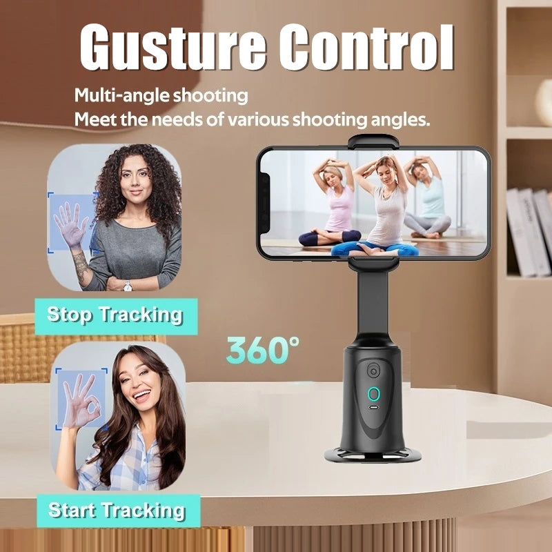 360 Rotation Auto Face Tracking Phone Holder Tripod